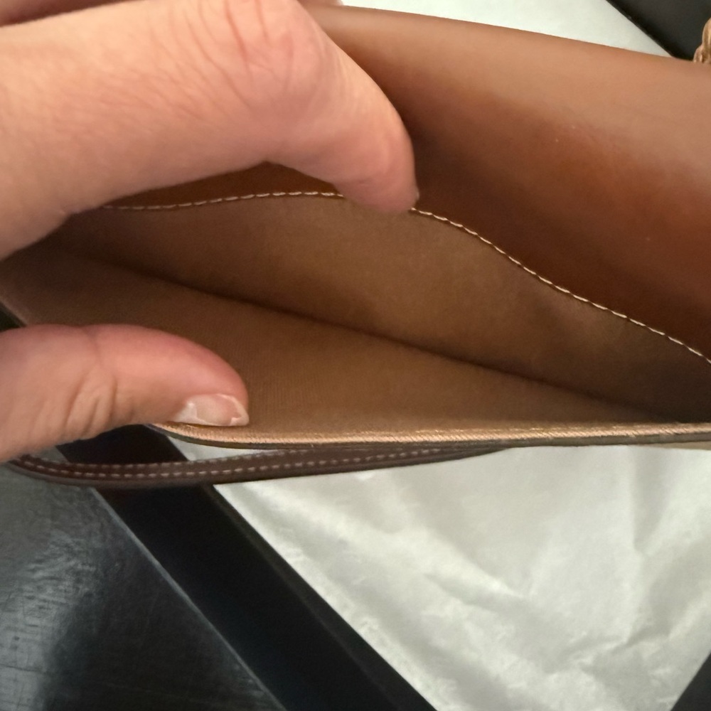 Ralph Lauren Tan and Brown Mini Chain Crossbody - Picture 7 of 8